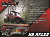 Demon Powersports Heavy Duty Axle 2014-2018 Polaris RZR XP 1000