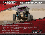 Demon Powersports Heavy Duty Axle 2016-2018 Yamaha YXZ 1000R